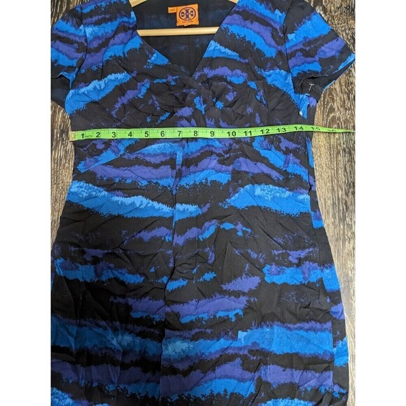 Tory Burch Kaoy Landscape Silk Shift Dress Size 6 - Picture 4 of 7